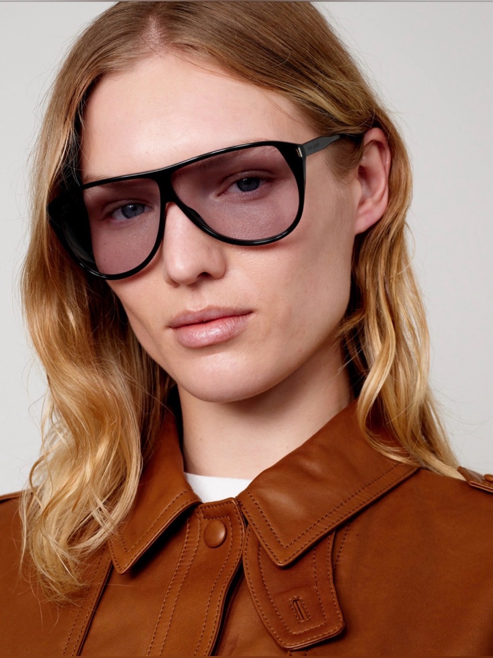 Saint Laurent - Aviator-style acetate sunglasses - Picture 2 of 7